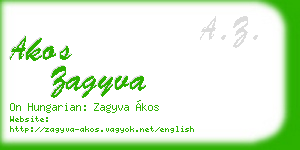 akos zagyva business card